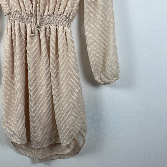 Daniel Rainn Swiss Dot Chevron Boho Dress - S - Picture 3 of 5